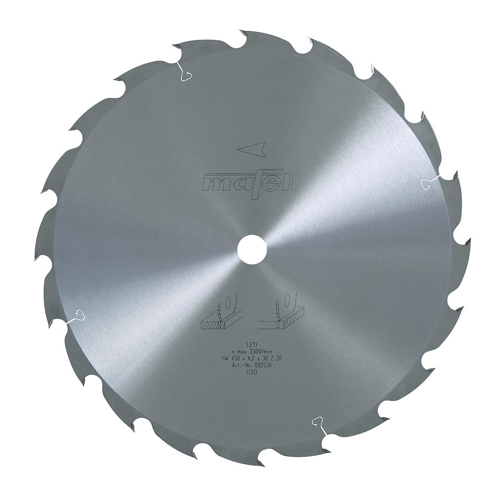 Sägeblatt HM 450 x 2,5/4,2 x 30 mm / Z 20 / WZ