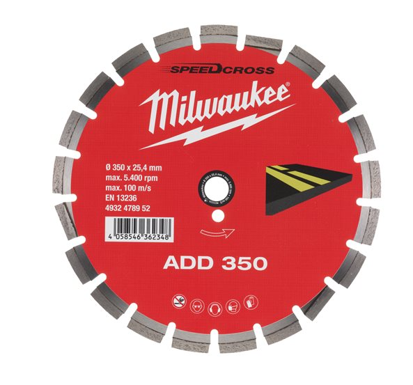 Diamant Trennscheibe Milwaukee ADD350
