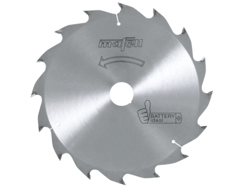Sägeblatt-HM 185 x 1,2/1,8 x 20 mm, Z 16, WZ, Battery ideal, für Längsschnitte in Holz