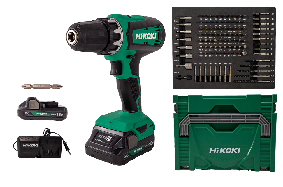Hikoki Special Deal DS18DFWFZ Akku Bohrmaschine Set