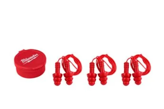 Milwaukee Gehörstöpsel mit Schnur (3 Paar)