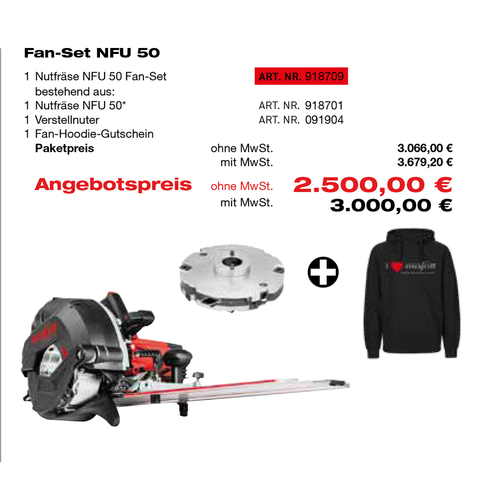 Nutfräse NFU 50 Fan-Set