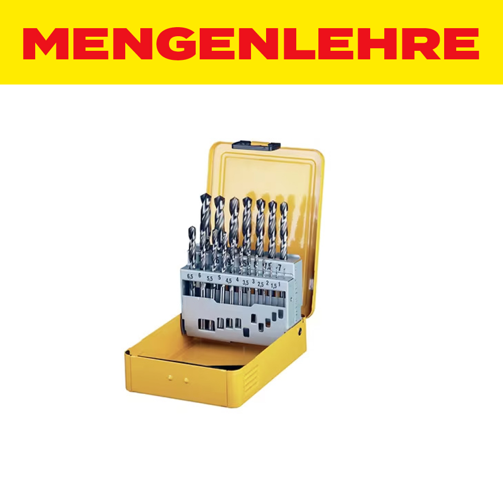 MENGENLEHRE Spiralborherkassette HSS, Ø 1 - 13 mm, 25-teilig