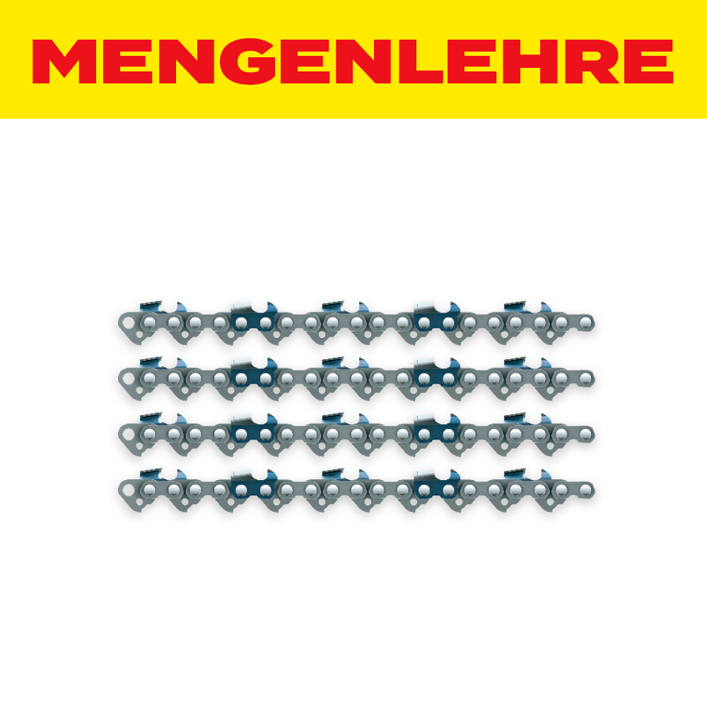 MENGENLEHRE Sägekette WIMMER 350 mm 3/8&quot; / 1,3 mm 51 Tlg.