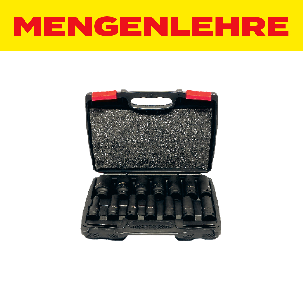 MENGENLEHRE Schlagnussensatz 1/2&quot; 14-teilig 10-32 Länge 78 mm