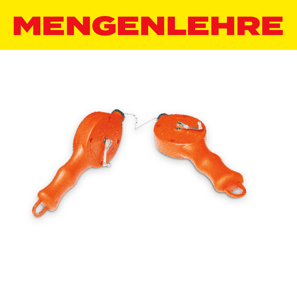 MENGENLEHRE Doppelschlagschnurgerät "DUO" 30 Meter mit Kurbel