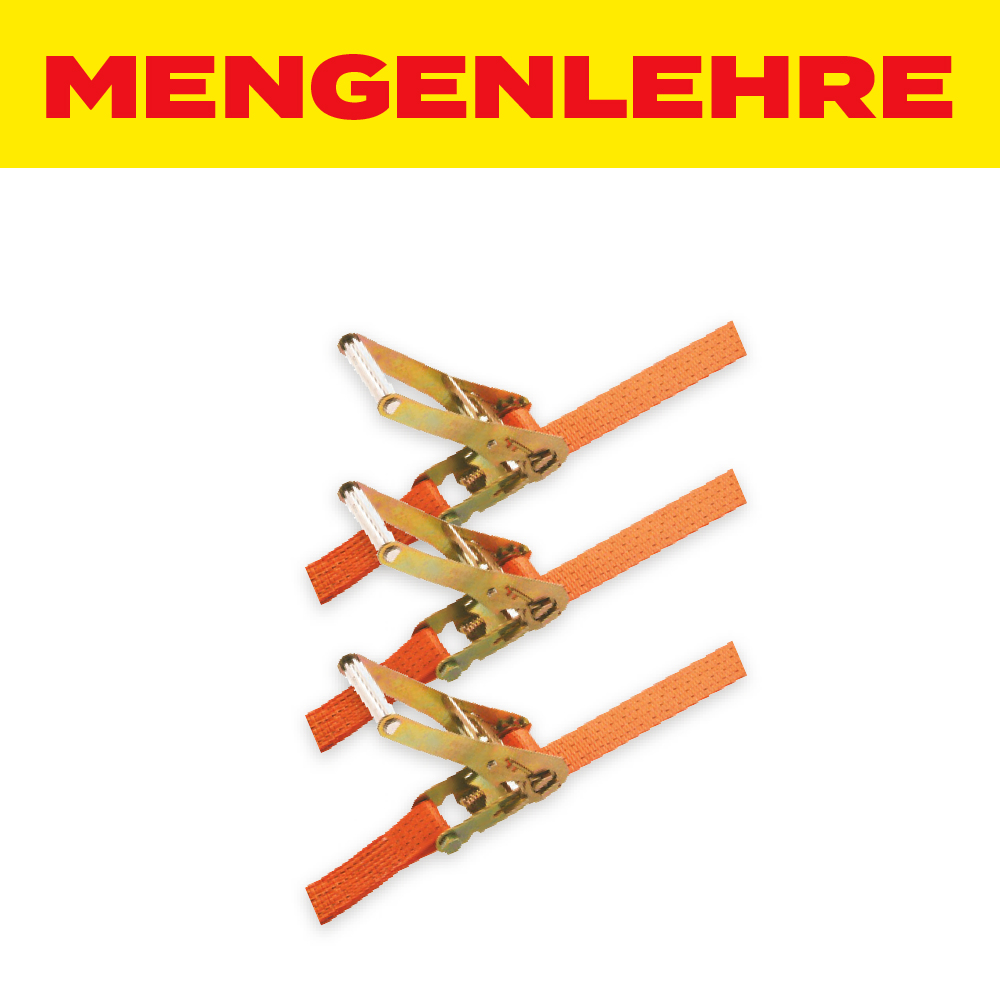 MENGENLEHRE Zurrgurt - Spanngurt 35 mm 2 Tonnen 5 Meter