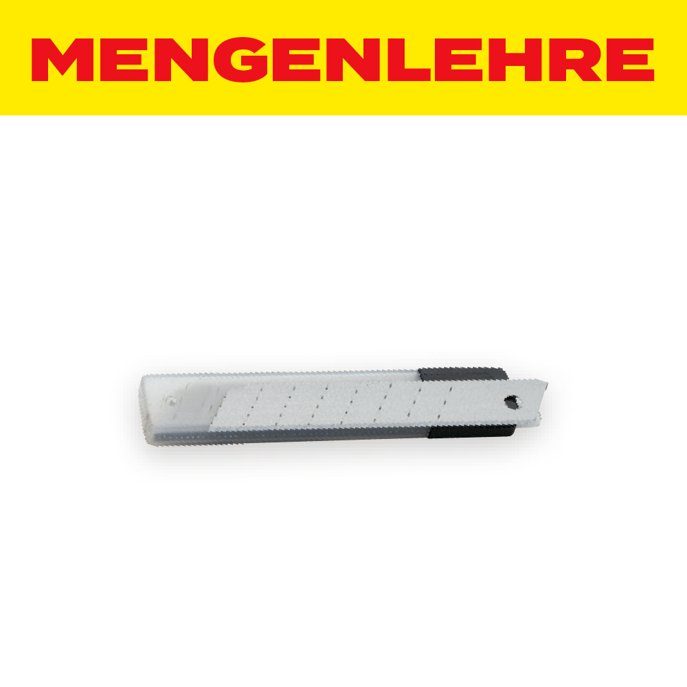 MENGENLEHRE Abbrechklingen 18 mm extra schwer für Profi Cutter