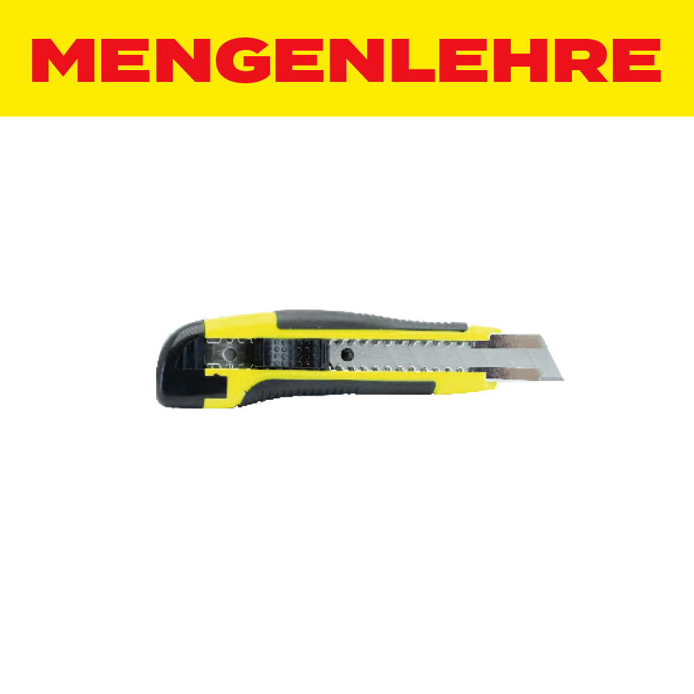 MENGENLEHRE Profi Cutter mit Gummigriff für Abbrechklingen