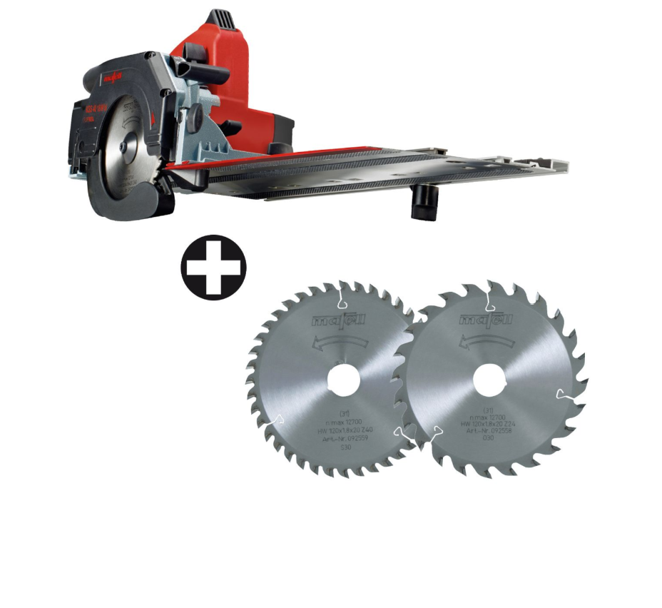 Mafell DEAL463 KSS 40 18M bl + Sägeblätter Z24/Z40