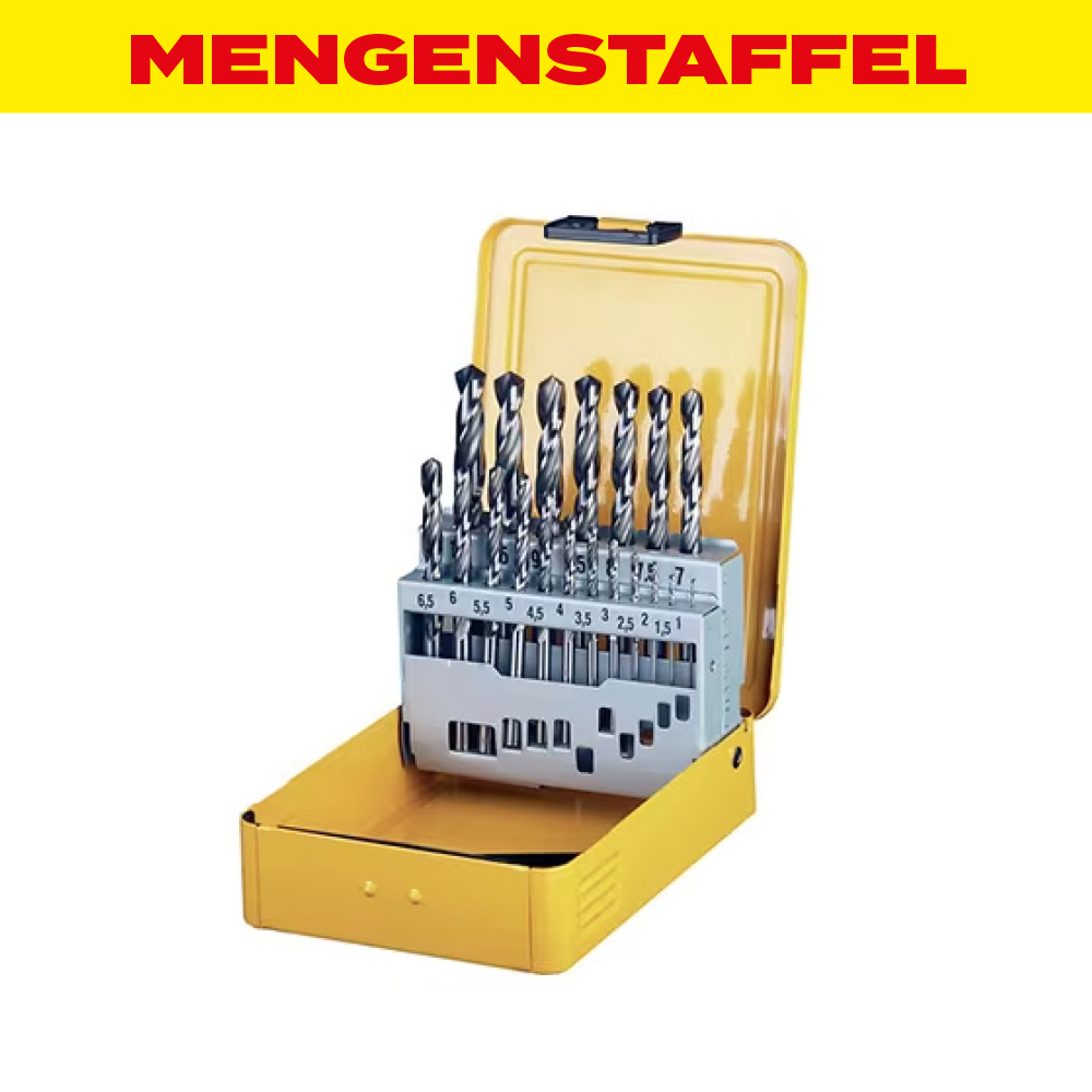 MENGENSTAFFEL Spiralbohrerkassette HSS Ø 1 - 13 mm, 25-teilig