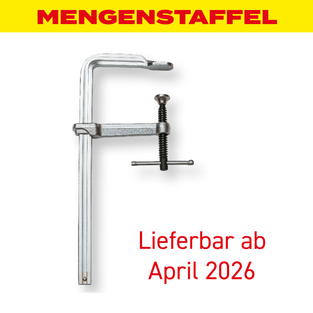 MENGENSTAFFEL Ganzstahl Zwinge 1.000 mm