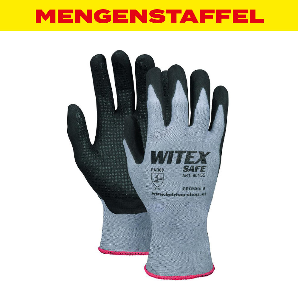 MENGENSTAFFEL Arbeitshandschuhe WITEX Safe Comfort Gr. 10