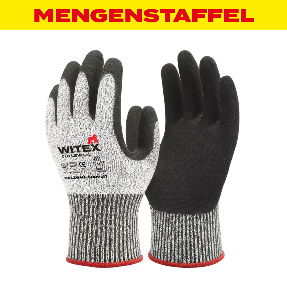 MENGENSTAFFEL WITEX Schnittschutzhandschuh Cut Top LEVEL 4 Größe 9
