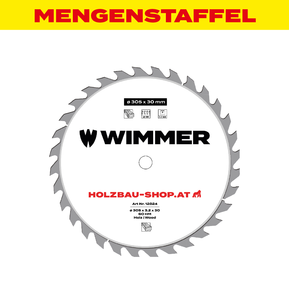 MENGENSTAFFEL Kreissägeblatt HM Holz 160 x 2,2 x 20mm / Z12