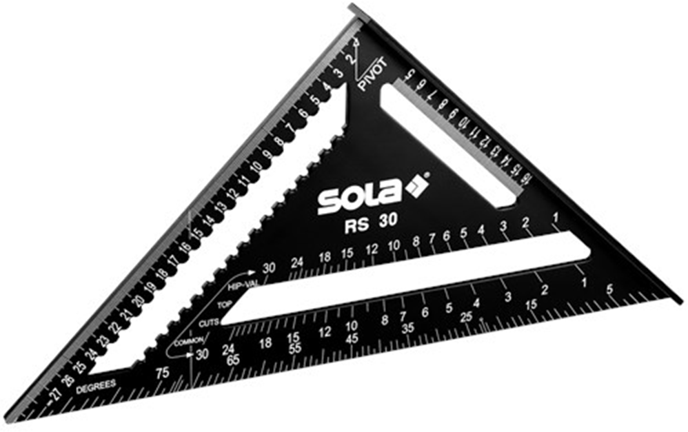 Sparrenwinkel SOLA RS 30 30 cm, schwarz, eloxiert