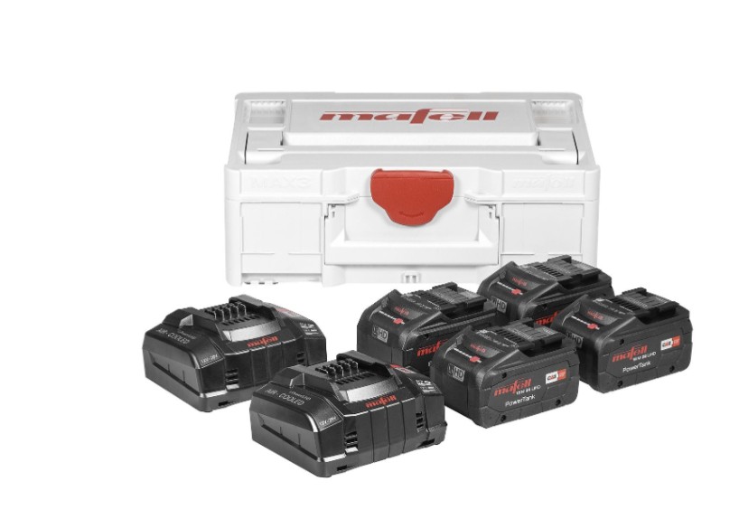 Mafell Power-Set 5: 4x 18 M 99 LiHD + 2x APS M+ im MAX3