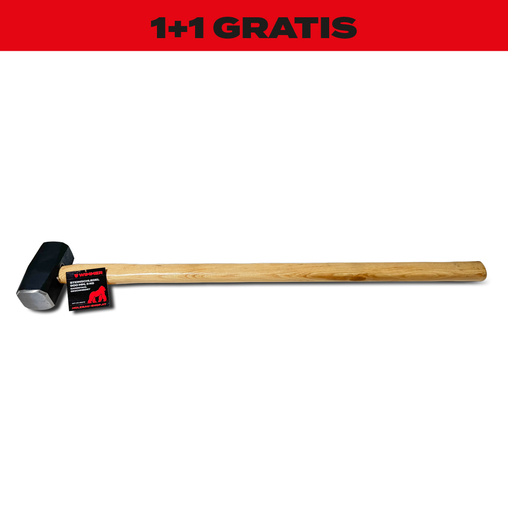 1+1 Gratis Steinschlegel 900 mm Stiel mit 3 kg