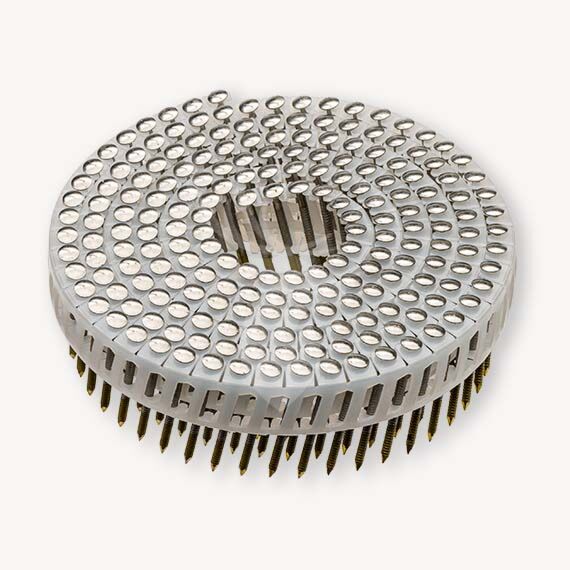 Nagelrollen Coilnägel Sheetgebunden 16° Ring Linsenkopf A2