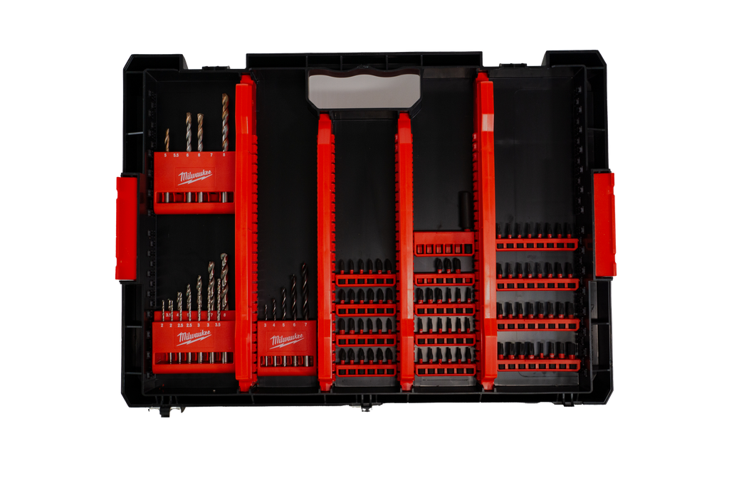 Milwaukee 100 teiliges HD Bit-Bohrer-Zubehörcase