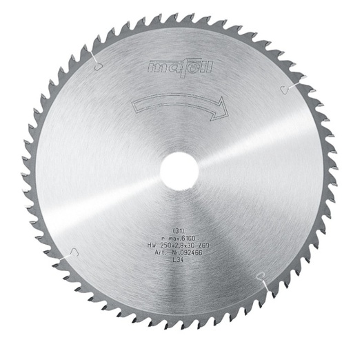 Sägebl.-HM 250x2.8x30 60Z/WZ