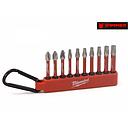 Milwaukee Shockwave Bit-Set mit Karabiner 10 teilig - Schlagfest