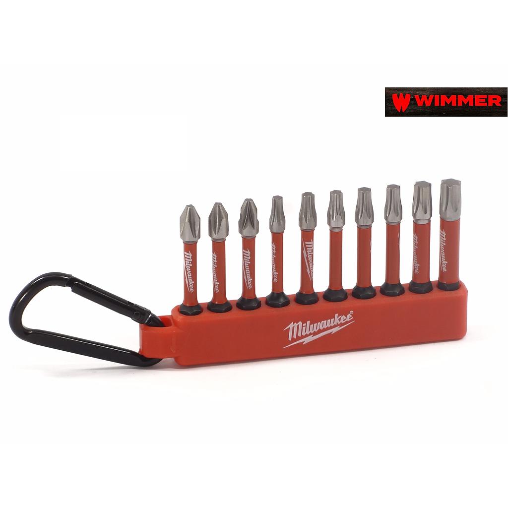 [4932480941] Milwaukee Shockwave Bit-Set mit Karabiner 10 teilig - Schlagfest