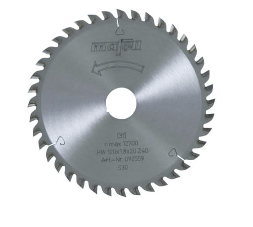 [092559] Sägeblatt HM 120 x 1.8 x 20 40Z/FZ/TR