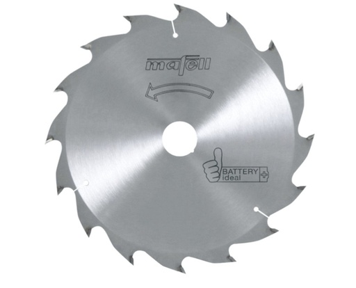 [092494] Sägeblatt-HM 185 x 1,2/1,8 x 20 mm, Z 16, WZ, Battery ideal, für Längsschnitte in Holz