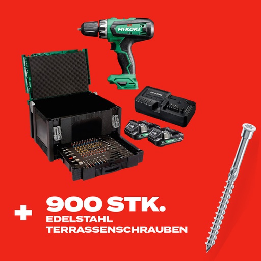 [Arbeit1/2025] HIKOKI Akku Bohrmaschine + Terrassenschrauben