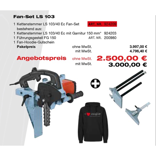 [924209] Kettenstemmer LS 103/40 Ec Fan-Set