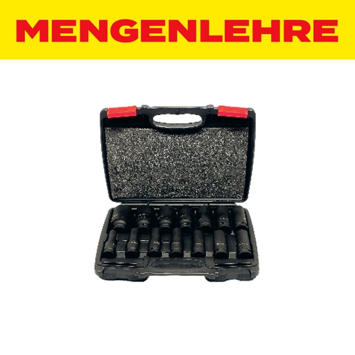 MENGENLEHRE Schlagnussensatz 1/2" 14-teilig 10-32 Länge 78 mm