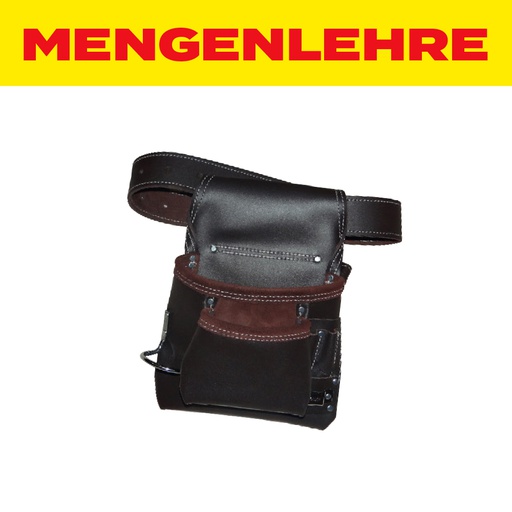 MENGENLEHRE Nageltasche Nabuk-Leder Vollledergürtel