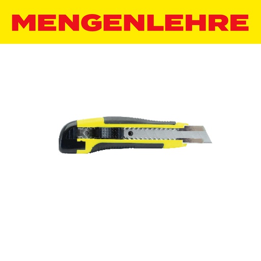 MENGENLEHRE Profi Cutter mit Gummigriff für Abbrechklingen