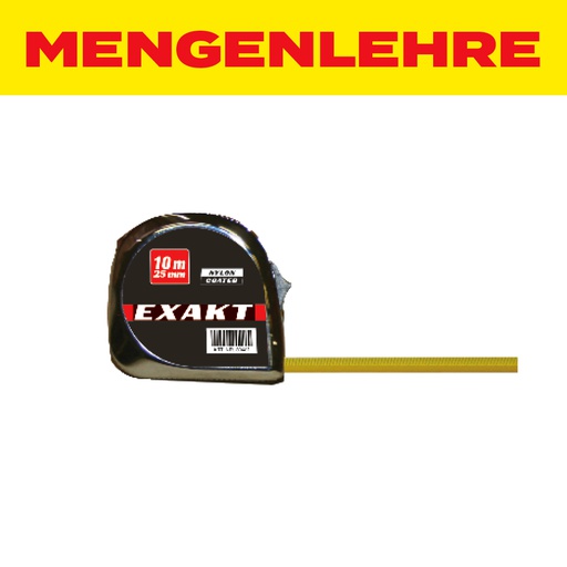 MENGENLEHRE Exakt Rollmeter 10 Meter / 25 mm