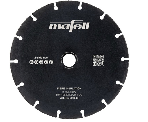 [092648] Mafell Sägeblatt KSB-FI 185 HW, 185 x 3 x 20 mm, Z14, CC, Fibre Insulation