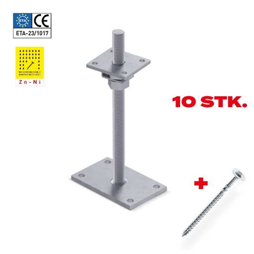 [18/26] Stützenfuß - Set UNI Zink-Nickel