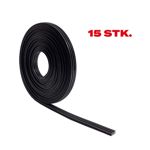 [27/26] 15 Stück TERRA X Distanzprofil 15x7 mm 7 LFM