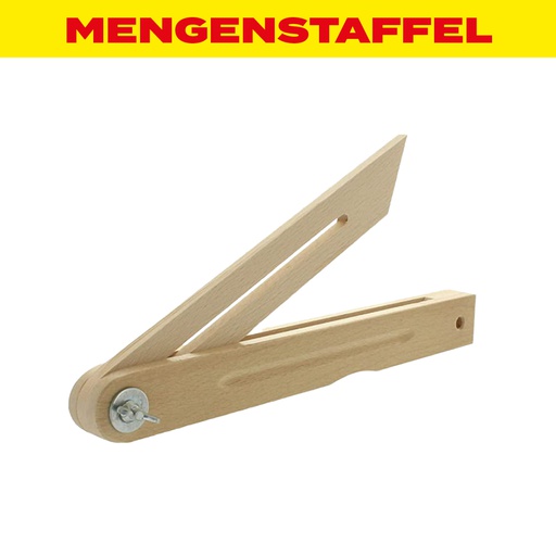 MENGENSTAFFEL Winkelschmiege aus Buchenholz