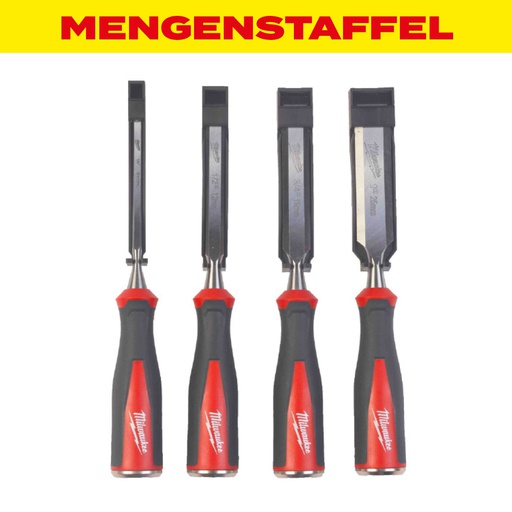 MENGENSTAFFEL Milwaukee Stechbeitel Set 4 teilig