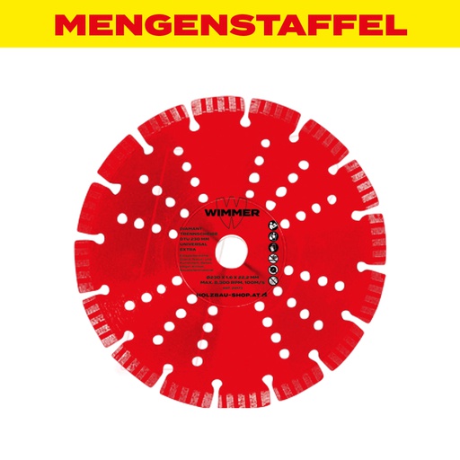 MENGENSTAFFEL Diamanttrennscheibe DTU 230 m Universal EXTRA